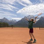 I campi da tennis della Hochalpines Institut Ftan