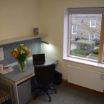 Study desk in the SBC Cambridge Summer College accommodation rooms