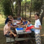 Linguaviva Summer Camp students have class outside