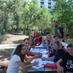 Linguaviva Summer Camp students have class outside