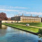 Iconic view of the Clare Bridge, Clare College and the King's College Chapel