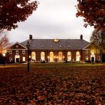 The student center of the Williston Northampton School at night