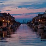 La marina di Lignano Sabbiadoro al crepuscolo