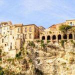 Vista della città di Tropea, Italia