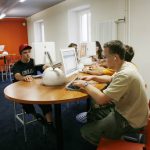 La sala computer della Swiss Language Club SLC Leysin 