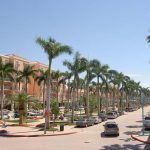 Mizner Park shopping and entertainment area in Boca Raton, Florida