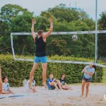 Actilingua Summer School Vienna students play volleyball