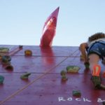 Alphabet Outdoor Exploration Camp students go wall climbing