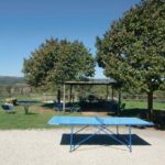 The game tables in the garden at Agrincontri