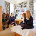 Bedroom in the Park Grange girls' boarding house at Sevenoaks School