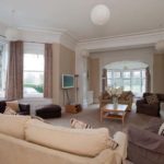Living room in the Park Grange girls' boarding house at Sevenoaks School