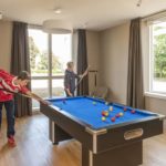 Game room in the Aisher House boys' boarding house at Sevenoaks School