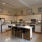 Kitchen in the Park Grange girls' boarding house at Sevenoaks School