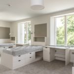 Bedroom in the Aisher House boys' boarding house at Sevenoaks School