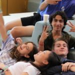 Sevenoaks Summer School students relax in the common area