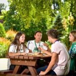 St Clare's School outdoor dining area