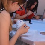 St Clare's Oxford Teenage Summer School students do arts and crafts