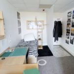 Una camera singola dell'alloggio della Rossall Summer School 