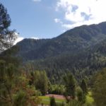 Il panorama magnifico che è possibile ammirare dal campus degli Oxford International Camps nei Piani di Luzza - Dolomiti