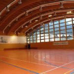 La palestra interna del campus degli Oxford International Camps nei Piani di Luzza - Dolomiti