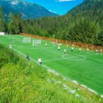 I campi di calcio del campus degli Oxford International Camps nei Piani di Luzza - Dolomiti