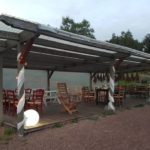 La lounge esterna della Cascina il Faggio