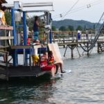 friLingue Estavayer Summer Camp campers go water skiing