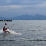 friLingue Estavayer Summer Camp campers go water skiing