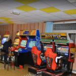 La sala giochi del campus degli Oxford International Camps nei Piani di Luzza - Dolomiti