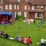 The courtyard of the CAE Bedford School