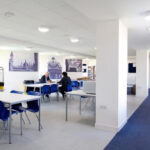 La sala da pranzo del St. Ebbes Student Residence