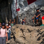 Gli studenti della ENSR durante un'escursione