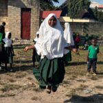 Kwetu School student jumping rope during sports time