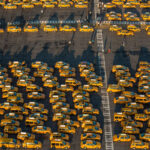 Taxi waiting area at JFK airport in New York City