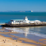 The Bournemouth Pier with the Isle of Wight in the distance