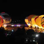 The Bristol International Ballon Fiesta at night