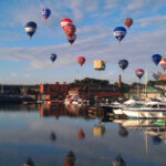 The Bristol Balloon Fiesta over the Marina