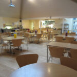 The cafeteria in one of the student residences