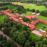 Girton College aerial view