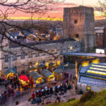 A Christmas market in the grounds of Oxford Castle