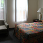 A bedroom in the Gaslamp student residence