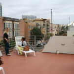 The rooftop terrace on the Gaslamp student residence