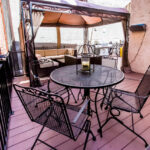 The sun terrace in the Vantaggio Gaslamp student residence