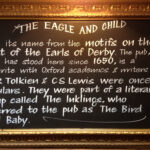 Sign in the Eagle and Child Pub in Oxford, UK