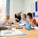 English in Chester school 50+ program students in the classroom