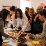 English in Chester students make cakes for a charity sale