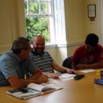 Professional students in class at English in York school 
