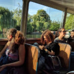 Excel English students go on a boat trip in Camden