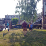 FLS New York Specialty Tour Students play volleyball on the St. Peter's University Campus