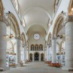 An art exhibition inside the Portsmouth Cathedral